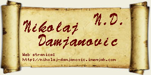 Nikolaj Damjanović vizit kartica